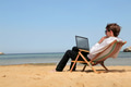laptop on the beach - PhotoDune Item for Sale