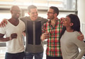 Smiling office workers standing with the beverages - PhotoDune Item for Sale