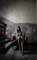 Girl sitting on a vintage armchair - PhotoDune Item for Sale