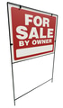 Right Facing For Sale By Owner Real Estate Yard Sign Isolated on a White Background. - PhotoDune Item for Sale