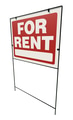 Left Facing For Rent Real Estate Yard Sign Isolated on a White Background. - PhotoDune Item for Sale