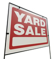 Right Facing Yard Sale Lawn Sign Isolated on a White Background. - PhotoDune Item for Sale