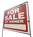 Left Facing For Sale By Owner Real Estate Yard Sign Isolated on a White Background. - PhotoDune Item for Sale