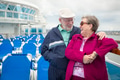 Senior Adult Couple Enjoying The View From Their Passenger Cruise Ship Railing. - PhotoDune Item for Sale