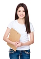 Young asian woman hold with clipboard - PhotoDune Item for Sale