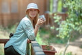 Woman Enjoying a Peaceful Morning Coffee - PhotoDune Item for Sale