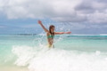 Cute Girl Playing at the Beach - PhotoDune Item for Sale