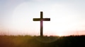 Silhouette of a cross against a sunset sky - PhotoDune Item for Sale