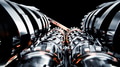 Complex futuristic engine rotating with gears and pistons - PhotoDune Item for Sale