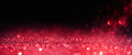Red bokeh backgroun. Valentines red glitter blur texture on black copyspace - PhotoDune Item for Sale