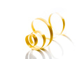 Yellow christmas ribbon isolated on white background for birthday, wedding, new year or xmas - PhotoDune Item for Sale