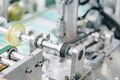 Face mask, Surgical mask production line, Closeup machine conveyor belt roller in hygiene factory - PhotoDune Item for Sale