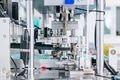 Face mask, Surgical mask production line, Closeup machine conveyor belt roller in hygiene factory - PhotoDune Item for Sale