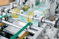 Face mask, Surgical mask production line, Closeup machine conveyor belt roller in hygiene factory - PhotoDune Item for Sale