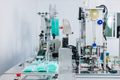 Face mask, Surgical mask production line, Closeup machine conveyor belt roller in hygiene factory - PhotoDune Item for Sale