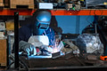 Engineer technician staff skill worker working metal parts welding in metal machinery workshop - PhotoDune Item for Sale