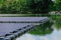 Floating Solar Panel. Solar photovoltaic panel PV System in Industry lake water pond - PhotoDune Item for Sale