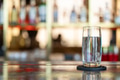 A glass of drinking water, fresh clean water in clear glass in luxury bar blur background with space - PhotoDune Item for Sale