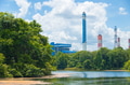 Green factory industry for good environment ozone air low carbon footprint production concept. - PhotoDune Item for Sale