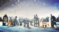 Miniature houses in a snowy winter village scene - PhotoDune Item for Sale