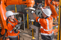 Technician engineer team fix service maintenance inspection robot arm installation in factory. - PhotoDune Item for Sale