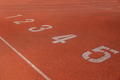 Running track with line of start position number counting, business position concept - PhotoDune Item for Sale