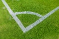 Football Corner Kick Area, Free kick pitch area soccer field corner line closeup - PhotoDune Item for Sale