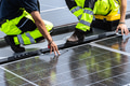 Professional Engineer Team Service Solar Panel. Worker Maintenance Cleaning Replacing Solar Panel. - PhotoDune Item for Sale
