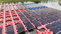 Drone view of Floating Solar Panel. Solar photovoltaic panel PV System in Industry lake water pond - PhotoDune Item for Sale