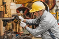 Senior engineer expert male machine service work, professional work fixing machine in factory - PhotoDune Item for Sale