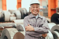 Senior Asian engineer man worker happy smiling professional working in heavy industry plant factory - PhotoDune Item for Sale