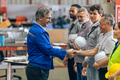 Employee welcome president, Senior director meeting hand shaking join team working happy smiling - PhotoDune Item for Sale