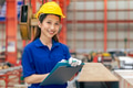 Young Asian woman engineer worker happy smiling professional working in metal sheet plant factory - PhotoDune Item for Sale