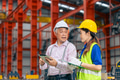 women worker working in plant factory with senior supervisor training work order - PhotoDune Item for Sale