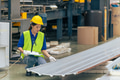 Asian woman engineer worker, professional employee working in metal sheet plant factory - PhotoDune Item for Sale