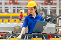Young Asian woman teen engineer worker, professional working check machine in metal sheet factory - PhotoDune Item for Sale