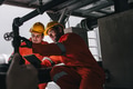 Two professional engineer male teamwork service maintenance, Worker industry water pipe tube system - PhotoDune Item for Sale