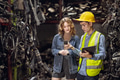 Technician male worker working in garage scrap yard old car part workshop warehouse - PhotoDune Item for Sale