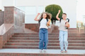 Happy children jumping, celebrating back to school excitement - PhotoDune Item for Sale