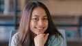 Portrait Of Young Smiling Businesswoman Sitting At Desk In Modern Office - PhotoDune Item for Sale