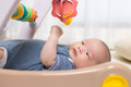 Newborn baby play with hanging toys at home - PhotoDune Item for Sale