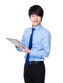 Asian Young Businessman use of the tablet pc - PhotoDune Item for Sale
