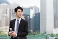 Businessman think of idea and standing outdoor - PhotoDune Item for Sale