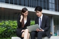 Business people discuss on laptop computer - PhotoDune Item for Sale