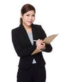 Businesswoman take note on clipboard - PhotoDune Item for Sale