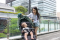 Mother look at her baby son on stroller - PhotoDune Item for Sale