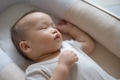 Sleeping baby in comfortable crib at home - PhotoDune Item for Sale