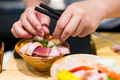 Japanese chef preparing fresh sashimi rice - PhotoDune Item for Sale
