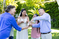 Seniors enjoying outdoor party, smiling and toasting with champagne glasses - PhotoDune Item for Sale