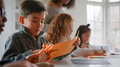 Group Of Children At Home With Mother Having Fun Making Craft Together - PhotoDune Item for Sale